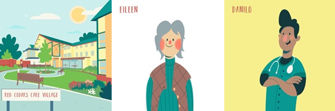 Illustration of Eileen and Danilo
